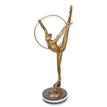 BRONZEN BEELD VAN EEN BALLERINA MET HOEPEL (Interieur), Verzenden, Nieuw