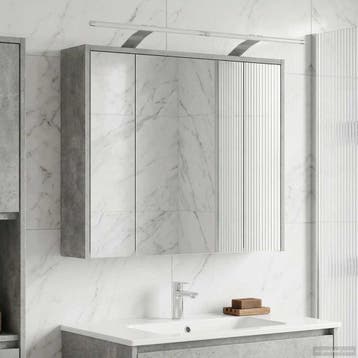 vidaXL Badkamer spiegelkast Beton Grijs 73,5 x 16 x 62,5 cm, Verzenden, Nieuw