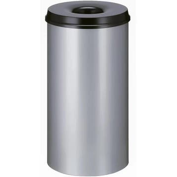 Afvalbak | Aluminium | Grijs/Zwart | 50L | Open | Vlamdovend, Verzenden, Nieuw in verpakking