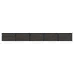 vidaXL Hekpaneel 5 pcs WPC en Aluminium Zwart, Verzenden, Nieuw