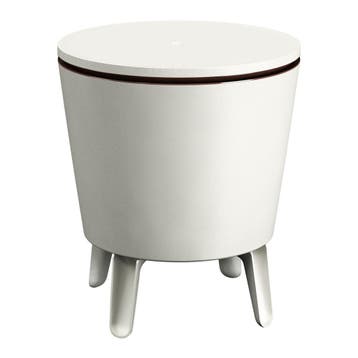 Drankkoeler Bijzettafel Wit/Bruin Ø50cm 30L (Tafels), Verzenden, Nieuw