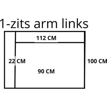 Leren elementenbank Flow- element 1 zits (90) arm links, Nieuw, Ophalen of Verzenden, Rechte bank, Modern