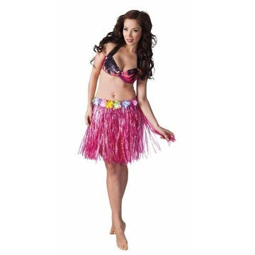 Hawaii verkleed rokje roze 45 cm voor dames - Hawaii kleding, Verzenden, Nieuw
