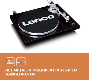 Lenco Platenspeler met Bluetooth - LBT-188WA - Bruin, Audio, Tv en Foto, Platenspelers, Verzenden, Zo goed als nieuw