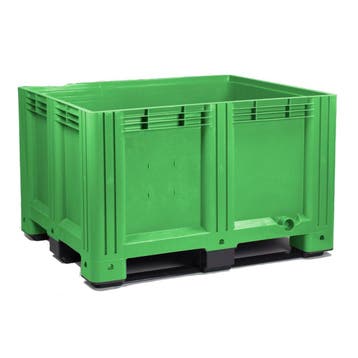 Kunststof Palletbox Groen 1200 x 1000 x 760 mm 3 sleden -, Doe-het-zelf en Verbouw, Hout en Planken, Verzenden, Nieuw