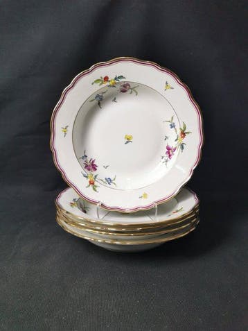 Meissen - Deutches blumen -5 Piatti fondi - D.24cm - XX
