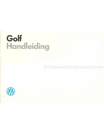1987 VOLKSWAGEN GOLF INSTRUCTIEBOEKJE NEDERLANDS