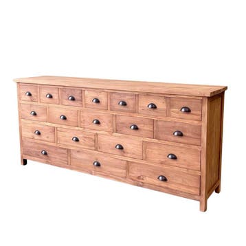 Landelijk dressoir 19 ladenDressoirs, Huis en Inrichting, Kasten | Dressoirs, Ophalen of Verzenden, Nieuw