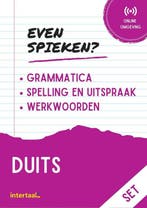 Even Spieken - Duits grammatica, spelling, uitspraak (set), Verzenden, Zo goed als nieuw, Intertaal