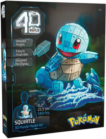 4D Build Pokemon - Squirtle 3D Bouwpakket (180 stukjes) |, Verzenden, Nieuw