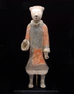 Oud-Chinees Chinees antiek - Grote polychrome beeldhouwwerk