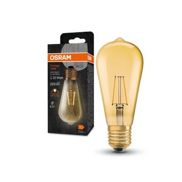Ledvance Vintage 1906 LED ST64 lamp E27 2.5W/824 220lm Goud, Ophalen of Verzenden, Nieuw