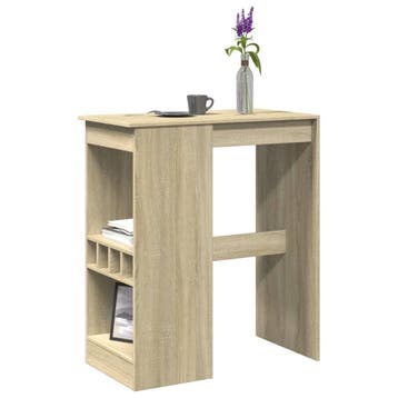 vidaXL Bartafel met rekken 90x47,5x103,5 cm bewerkt hout, Huis en Inrichting, Verzenden, Nieuw