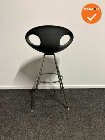 Barkruk - Tonon - Up chair - antraciet - chroom onderstel -, Vergader- of Presentatieruimte, Ophalen of Verzenden, Gebruikt, Stoel