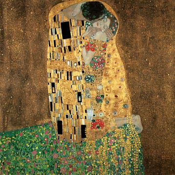 Kunstdruk Gustav Klimt - Der Kuß 98x98cm, Verzenden, Nieuw