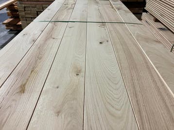 Eiken planken-dakbeschot-halfhouts rabat-vloerdeel-wanddelen, Doe-het-zelf en Verbouw, Hout en Planken, Ophalen, Minder dan 25 mm