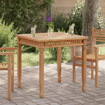vidaXL Tuintafel 80x80x80 cm massief teakhout, Verzenden, Nieuw, Teakhout