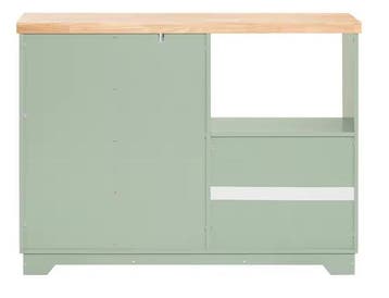 Groen Dressoir 120 cm met Glazen Deuren – MDF &amp; Hout, Verzenden, Nieuw