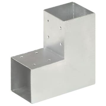 vidaXL Paalverbinding L-vorm 91x91 mm gegalvaniseerd metaal, Tuin en Terras, Verzenden, Nieuw