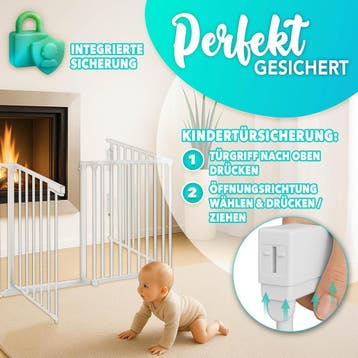 Veiligheidshek - Haardscherm - Hondenhek - 360 cm - Grijs -, Verzenden, Zo goed als nieuw