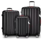 Reiskoffers Zwart 3-delig ABS met gratis accessoires, Sieraden, Tassen en Uiterlijk, Koffers, Verzenden, Nieuw