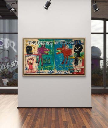 Malo - Basquiat vs Harring, Antiek en Kunst, Kunst | Schilderijen | Modern