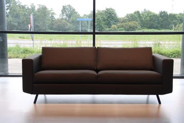 Havee Lookline 4 zits bank 2850 in ploegstof Sugar 234 cm., Nieuw, 75 tot 100 cm, Ophalen of Verzenden, Rechte bank
