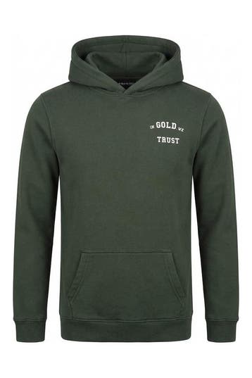 In Gold We Trust Hoodie Jongens in maat 164 Groen, Verzenden, Zo goed als nieuw, In Gold We Trust, Jongen of Meisje