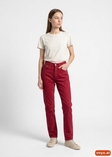 Levis Jeans Dames maat WW25 / L32 Rood Vintage, Ophalen of Verzenden, Nieuw