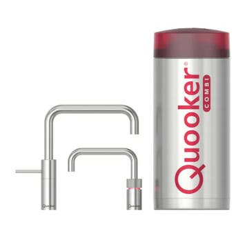 €1516 QUOOKER COMBI+ NORDIC SQUARE TWINTAPS RVS - 22+NSRV, Ophalen of Verzenden, Nieuw
