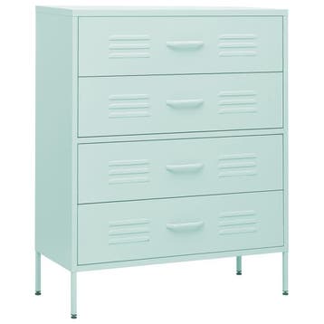 Design ladekast mint | Tweedekansje | OP=OP, 100 tot 150 cm, Zo goed als nieuw, 3 of 4 laden, Metaal
