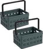 Sunware Square Vouwkrat Antraciet 24 liter 43.5x31xH21.3cm, Doe-het-zelf en Verbouw, Kratten en Dozen, Ophalen of Verzenden, Nieuw