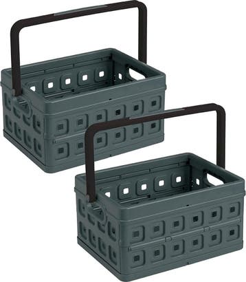 Sunware Square Vouwkrat Antraciet 24 liter 43.5x31xH21.3cm, Ophalen of Verzenden, Nieuw