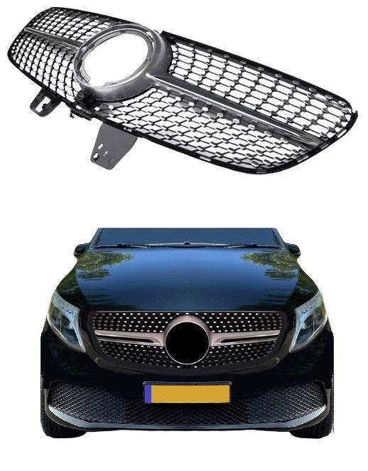 Grill | geschikt voor Mercedes-Benz | V-klasse 19- 5d bus |, Auto-onderdelen, Carrosserie en Plaatwerk, Nieuw, Mercedes-Benz, Verzenden