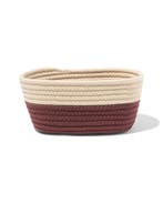 HEMA Mand 23x11cm touw beige-bruin, Verzenden, Nieuw