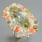 Zonder minimumprijs - Ring Zilver, Verguld Amethist -, Sieraden, Tassen en Uiterlijk, Ringen, Nieuw