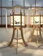 Tafellamp (2) - Hout, Traditionele Japanse Bon-lantaarns –, Antiek en Kunst