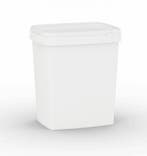30 liter emmer wit rechthoekig