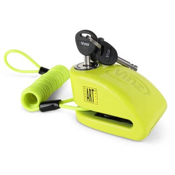 VINZ Pico Schijfremslot Alarm ART4 - Geel, Motoren, Accessoires | Sloten, Verzenden, Nieuw