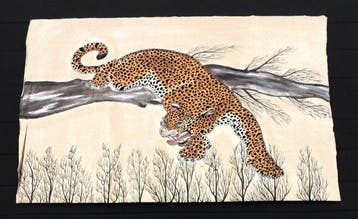 Unknown artist - Large Leopard Decorative Canvas –