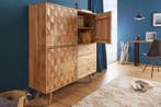 Massief houten dressoir MYSTIC LIVING 140cm natuurlijk, Ophalen of Verzenden, Nieuw