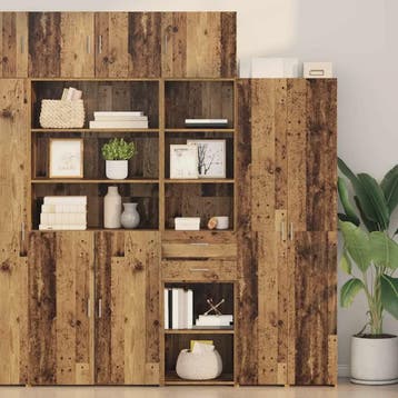 Hoge Houtkleurige Kast voor Woonkamer en Hal - Tijdloos Desi, Verzenden, Nieuw