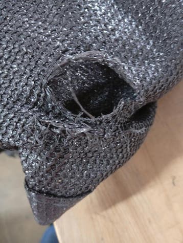 HDPE Zonnezeil 3x4m antraciet - Retourdeal, Ophalen of Verzenden, Zo goed als nieuw
