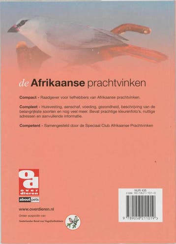 De Afrikaanse prachtvinken / Over Dieren / 096 9789058211019, Verzenden, Zo goed als nieuw