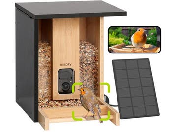 Birdfy Feeder Bamboo - Vogelhuisje met Camera - 1080p HD, Verzenden, Nieuw