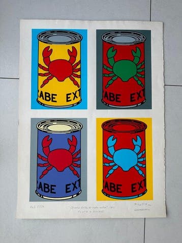Floch - 4 Boîtes de crabe extra - Hommage à Hergé et Warhol, Boeken, Nieuw