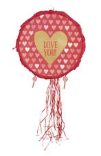 Trekpiñata Love You Hartjes - 40cm, Ophalen of Verzenden, Nieuw