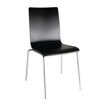 Bolero stoel met vierkante rug zwart - (4 stuks), Verzenden, Nieuw in verpakking