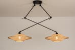 Rietveld Hanglampen - Bruin, Naturel - Metaal, Rotan, Verzenden, Nieuw