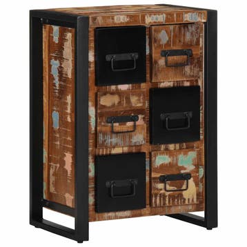 vidaXL Dressoir 50x35x70 cm massief gerecycled hout, Verzenden, Nieuw, Overige houtsoorten